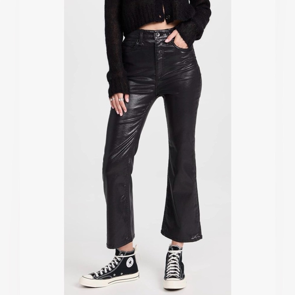 rag & bone Casey High Rise Ankle Flare Black Boot Cut Pants‎ Size 26
